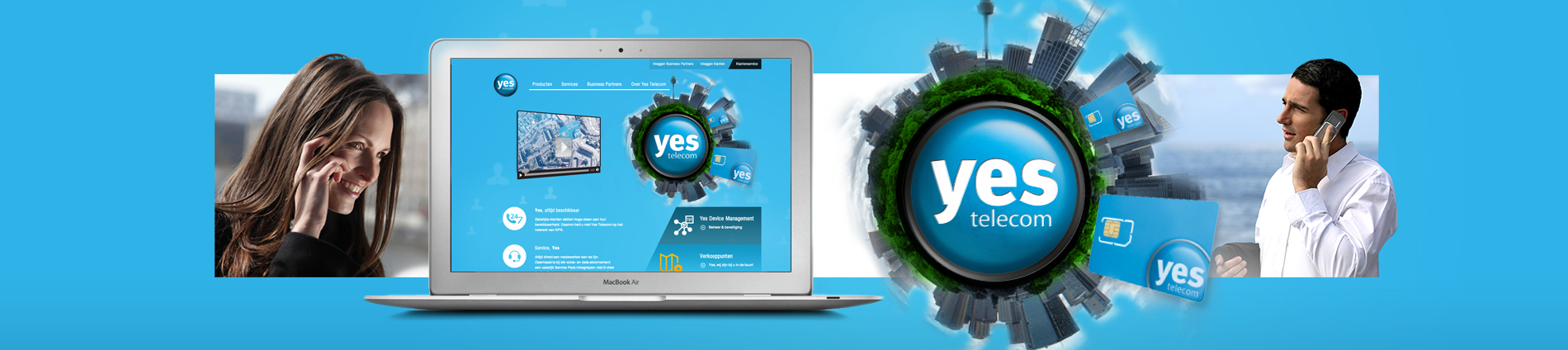 yes telecom, webdevelopment, front-end development, webdesign, wordpress website laten maken